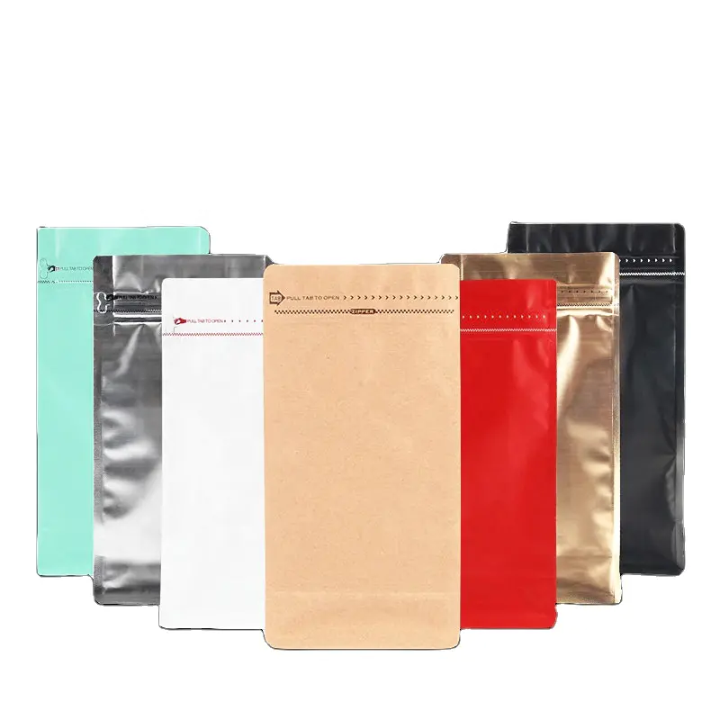 Custom Printed Bags for Coffee Design Square Bottom Pouch