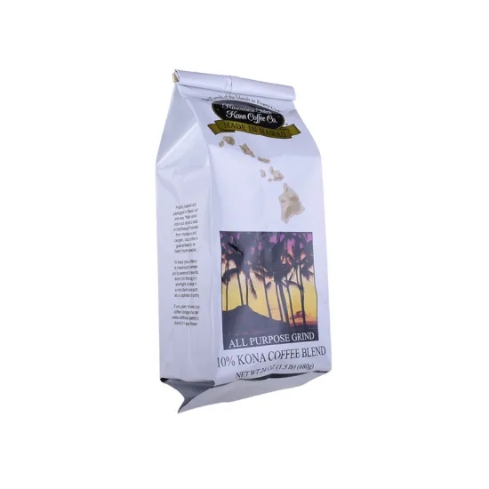Factory Wholesale Food Grade High Quality Custom Printing Flat Bottom Coffee Bag