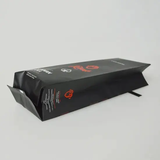 Food Grade Custom Printed Side Gusset Flat Bottom Aluminum Foil Coffee Bag with Valve