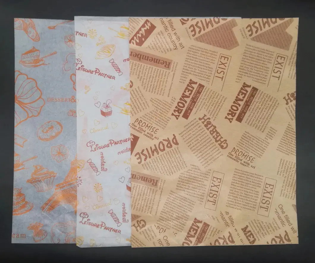 wholesale custom printed grease proof paper for sandwich