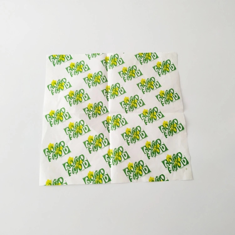 food grade wholesale custom printed grease proof paper waterproof wax food wrapping paper