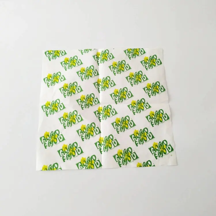 food grade wholesale custom printed grease proof paper waterproof wax food wrapping paper