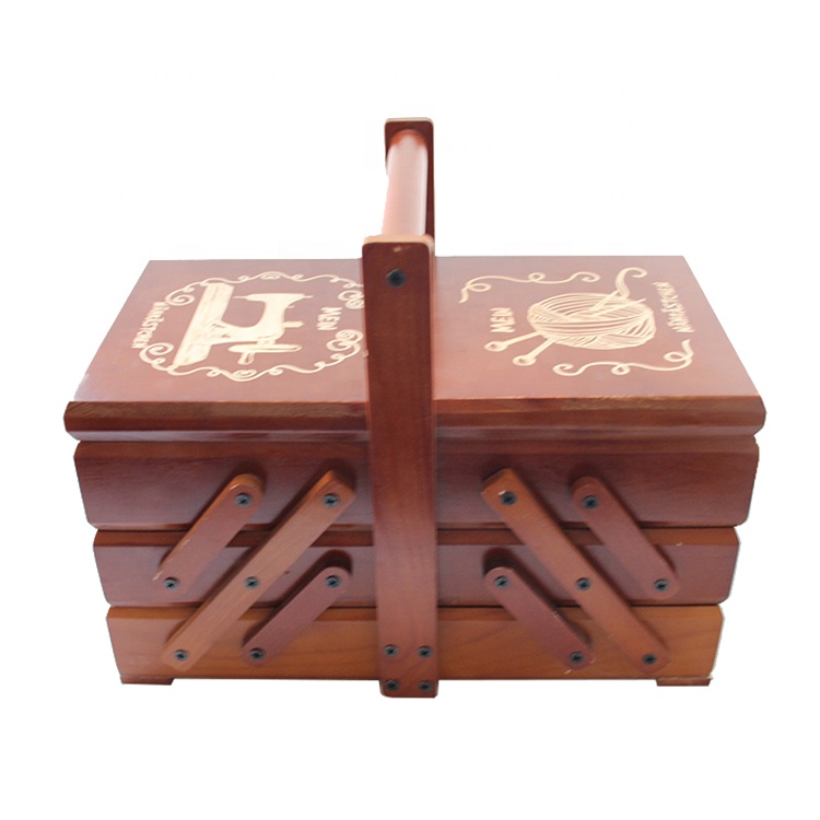 Custom design professional wooden sewing box for home usage