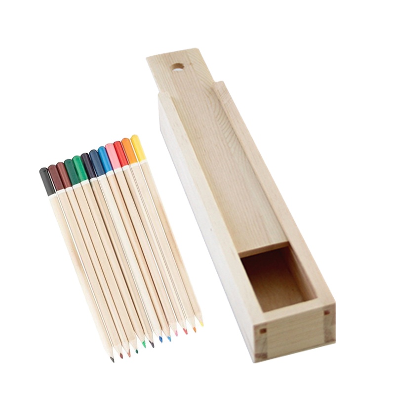 Custom cheap sliding lid pen wooden box