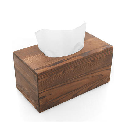 Wholesale unfinished packaging wood facial tissue box coverfor hotel rooms