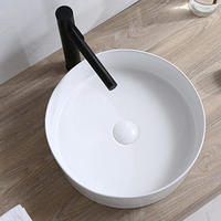 Round ceramic small size wash basin bathroom