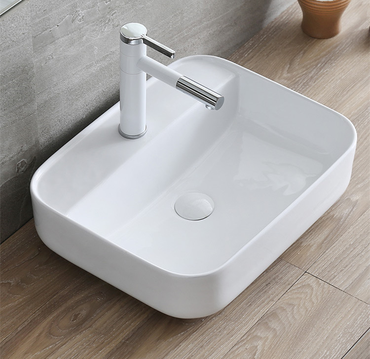 Factory price vanity counter tops ceramic water basin for bathroom