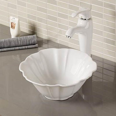 Ceramic countertop flower wash basin sizes in inches