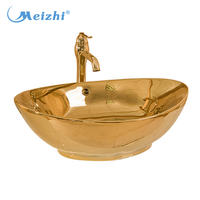 Modern beautiful bathroom gold color wash basin
