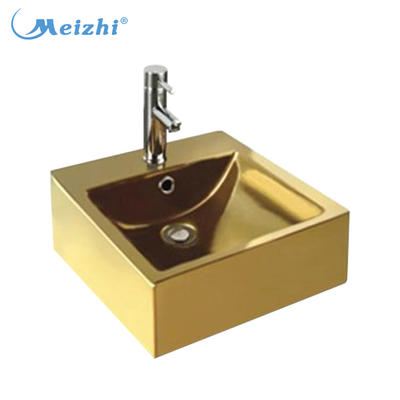 Golden square top gel coat sink