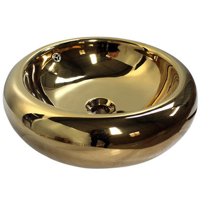 Technical gold ceramic sink art basin