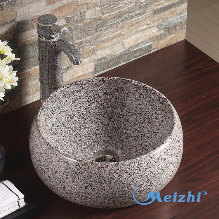 New bathroom product color circular stone lavabo sinks