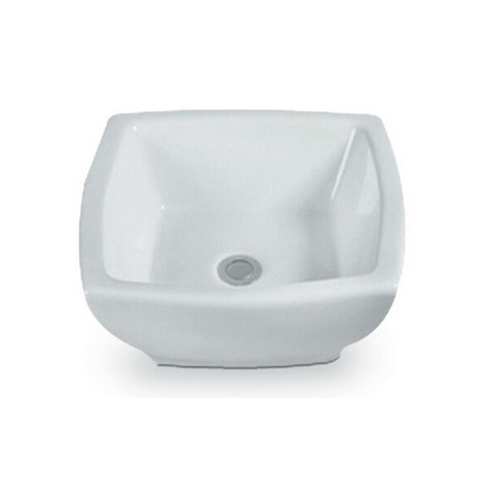 Square bathroom white ceramic wash hand basin sinks