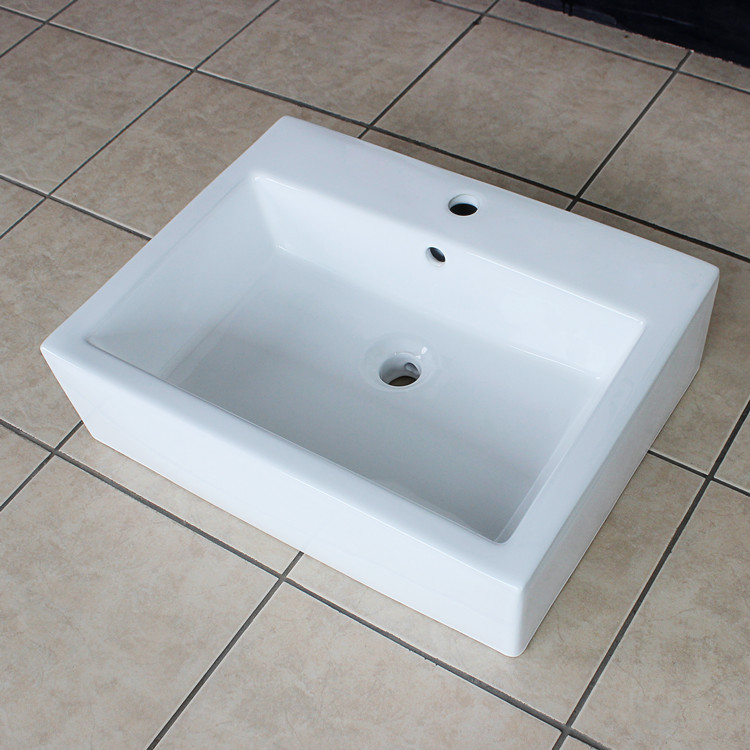 Square bathroom ceramic crystal sink