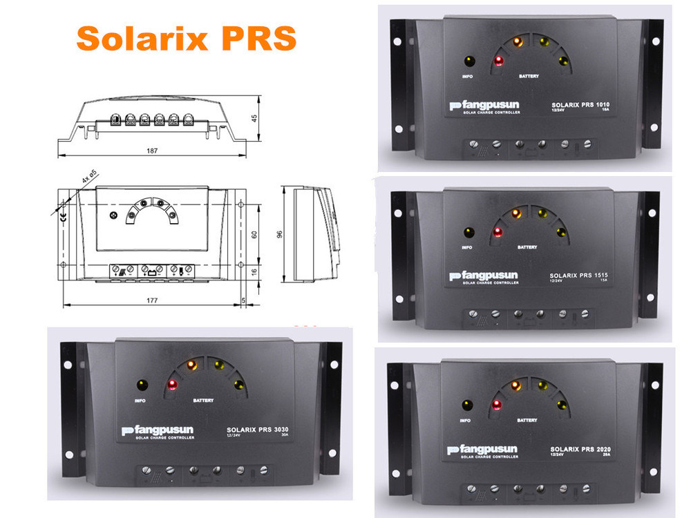 10A 15A 20A 30A PWM Solar Panel Charge Controllers for Street Light PV System