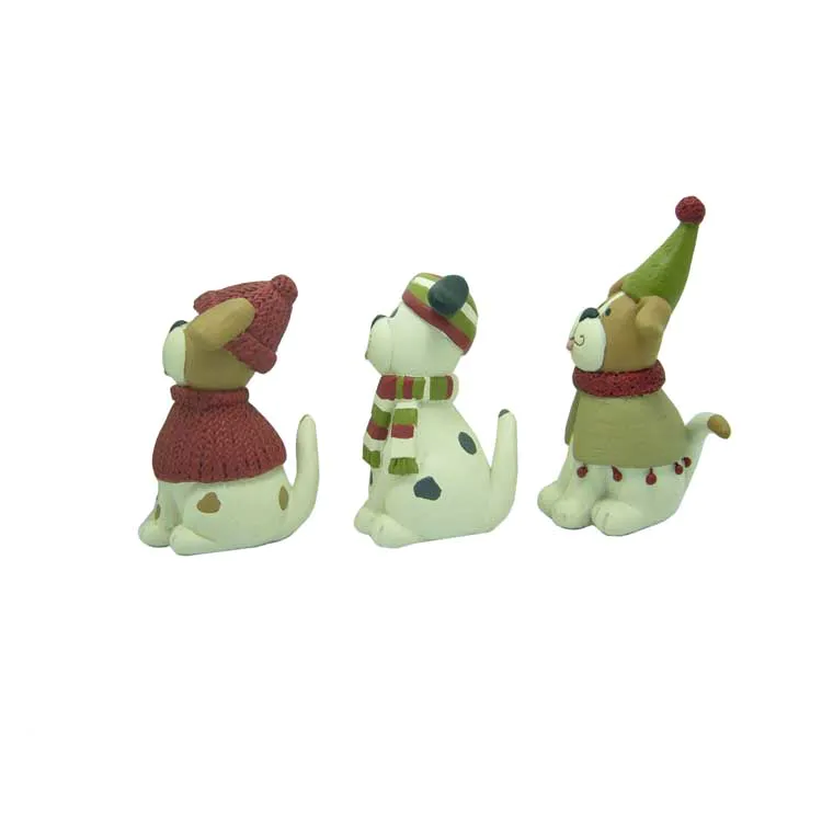 Christmas ornaments resin products puppy wearing clothes