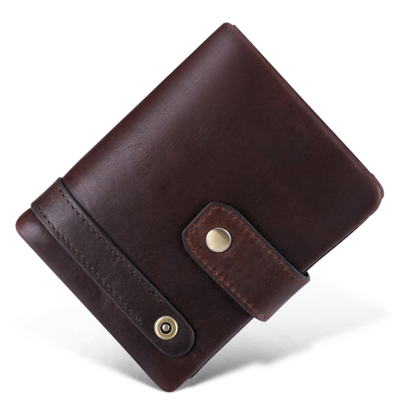 Hot Sale Genuine Leather Men Wallet RFID Vintage Wallet With Coin Pocket Short Wallets Man Purse