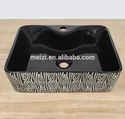 Chinese style decorative pattern art hand wash ceramic basin