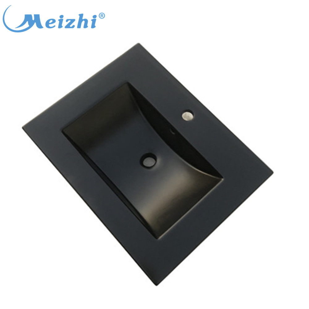 Best-selling ceramic matte black cabinet basin