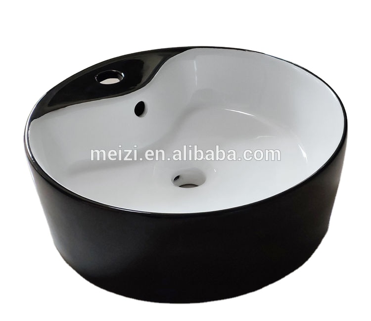 Factory price high quality white and black bathroom ceramic wash basin for sale