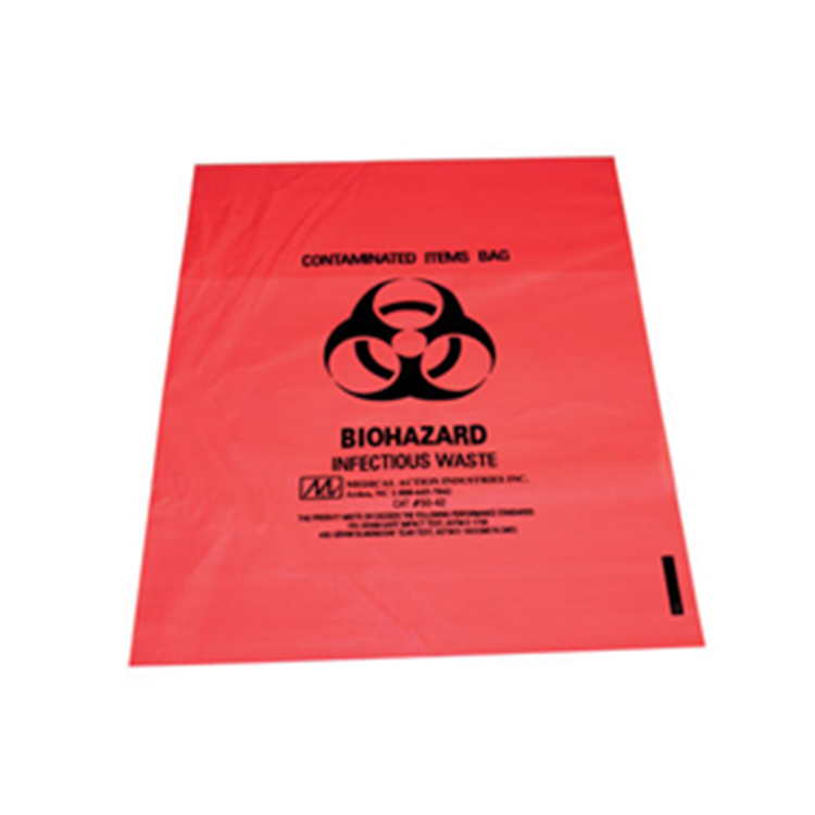 Red and yellow biohazardbag high temperature and high pressure resistant medical waste bag