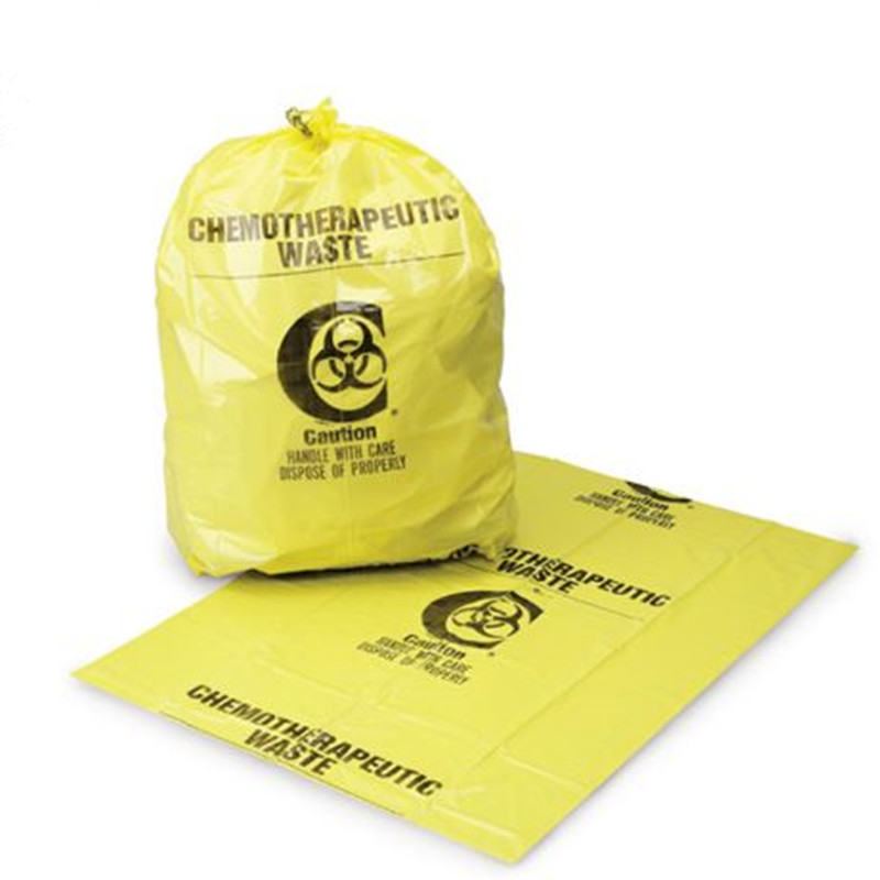 Plastic Disposable Yellow Hazardous Medical Waste Bag
