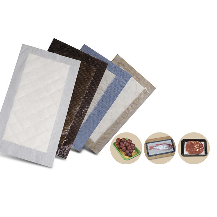 Liquid Absorbent Food Pads Water Absorbing Pads for Supermarket Tray