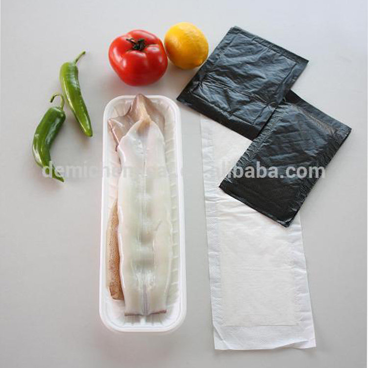 high quality Safe Material Paper Absorbent Food Pad For Meat Packaging