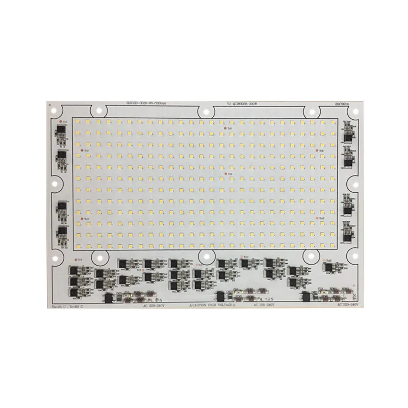 3 Years Warranty CE RoHS Certification High Power 300W 220V AC Input Voltage Square LED Module PCB PCBA for LED Floodlight