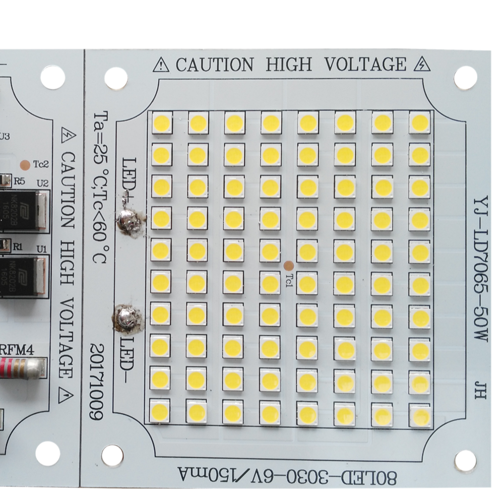 Split BoardDesign 50W 220V AC 3030 SMD LED Driverless led module DOB led PCB PCBA for LED Floodlight and LED Washer