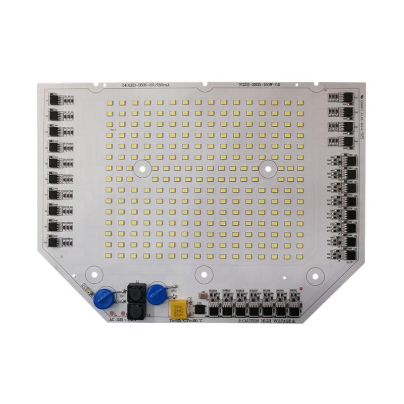 110lm/WAnti-Surge Class 4KVCE RoHS Certification220V AC DOB driverless smd 150W led module pcb board for LED Floodlight