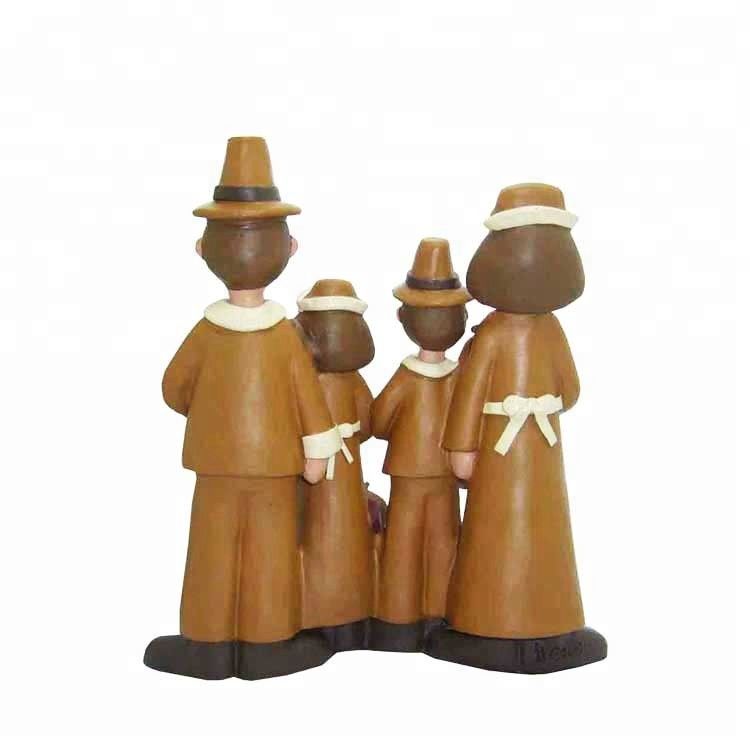 2019 hot sale home decoration a family of four Thanksgiving gifts pumpkin autumn harvest resin crafts