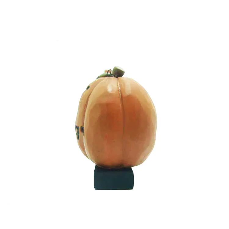 Newest Design 'trick or Treat' on Base Pumpkin Halloween Figurine Interesting Crafts Office Decorations