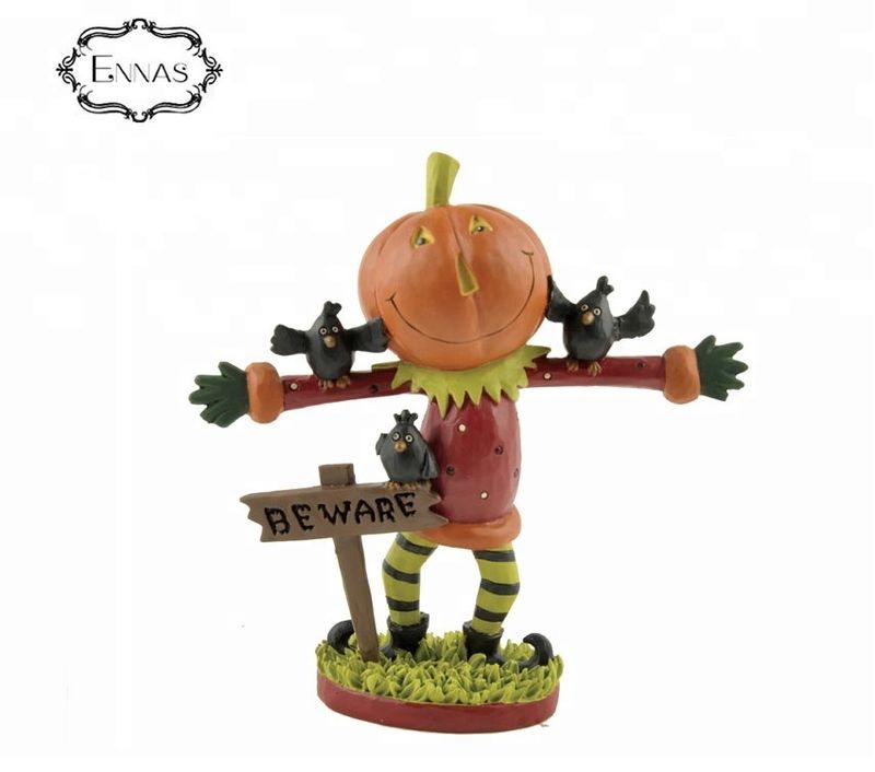 Halloween special decorations 3D Mini Pumpkin Man Fashion creative making resin sculpture