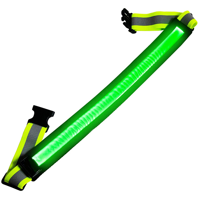 LED Reflective Running Belt USB Rechargeable High Visibility Gear for Outdoor Sports