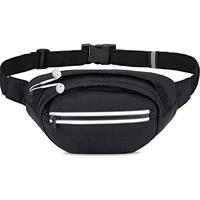 Reflective Large Fanny Pack Water-Resistant Adjustable Waist Pack Bag for Running