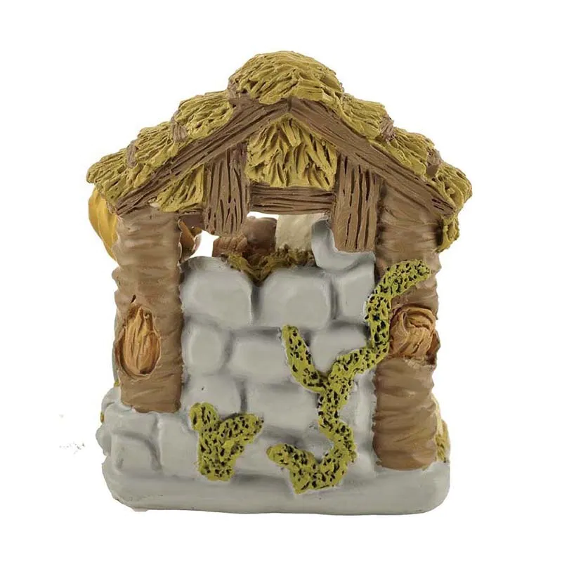 Polyresin cartoon religious manger family baby Jesus Manger statues