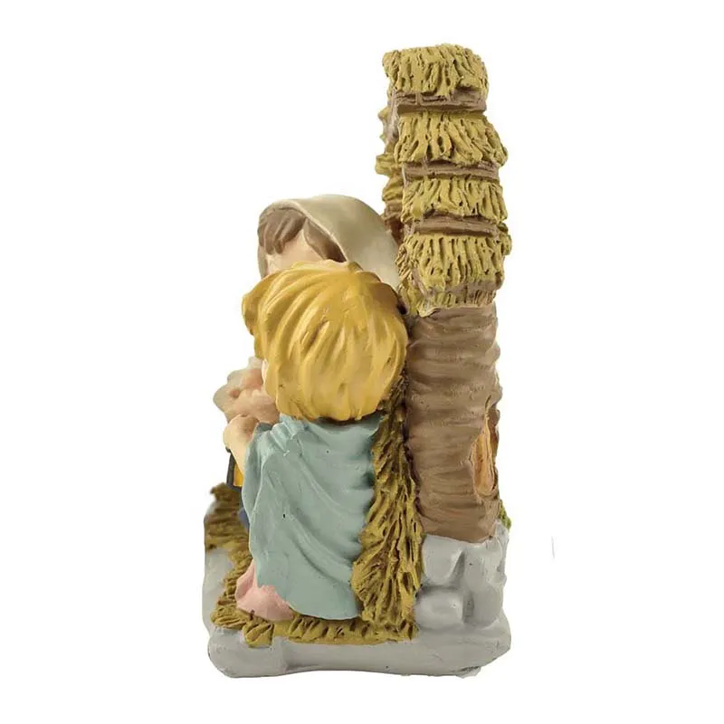 Polyresin cartoon religious manger family baby Jesus Manger statues