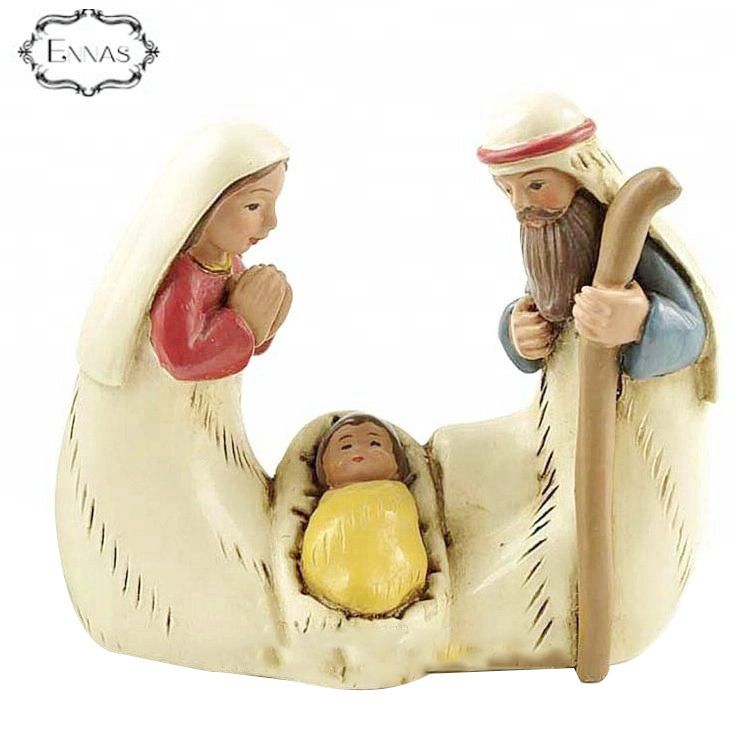 Unique Christmas Crafts Resin Church Nativity Scenes Religious Figurines