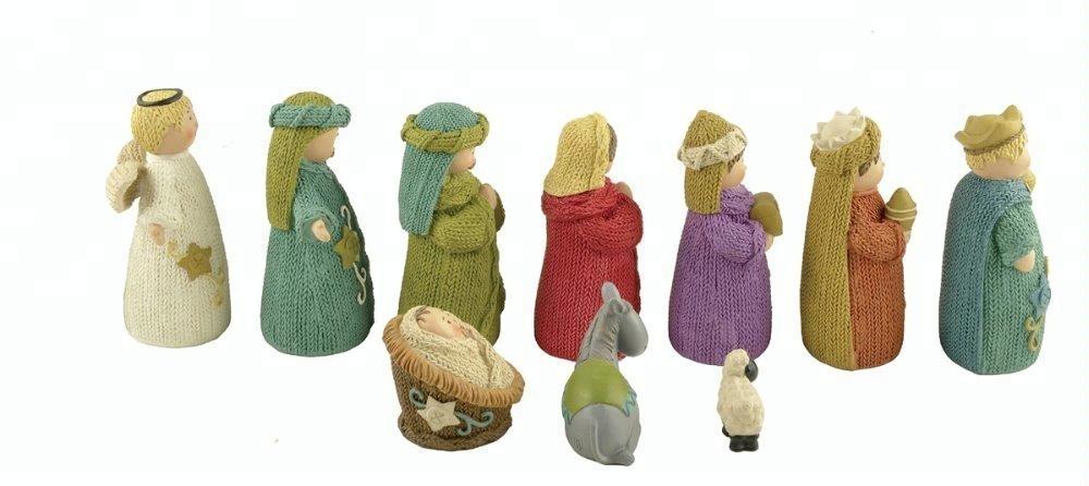 Religious products Polyresin Christmas nativity set statue