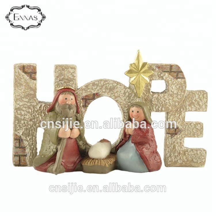 Personalized HOPE Resin nativity set catholic religious statues items