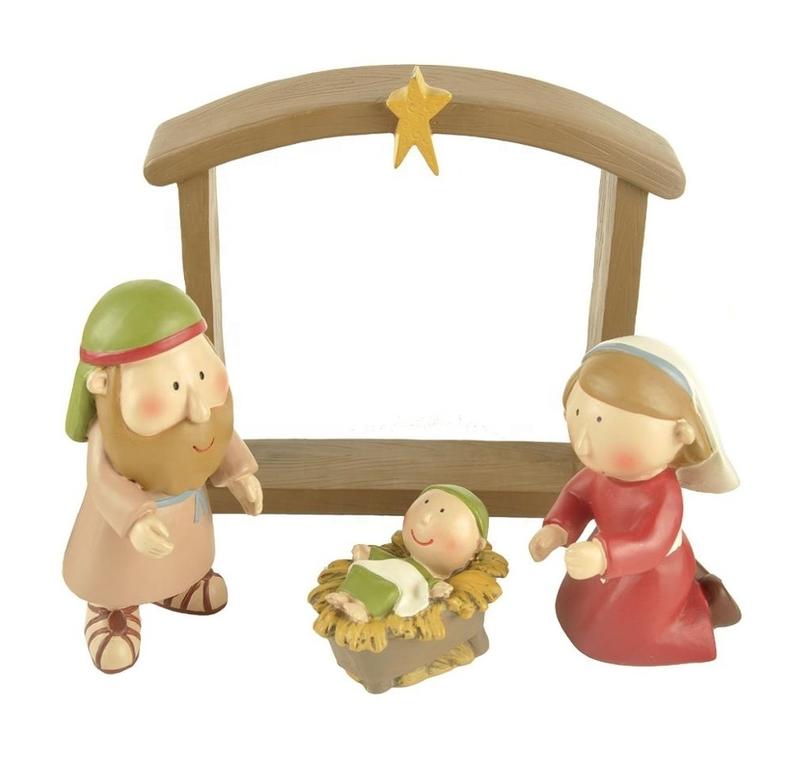 Interior and Christmas quality resin dwarf birth set decoration