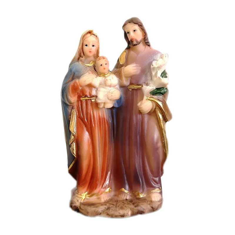 In Stock Resin Holy Family Nativity Set Catholic Religious Statue Jesus Figurine