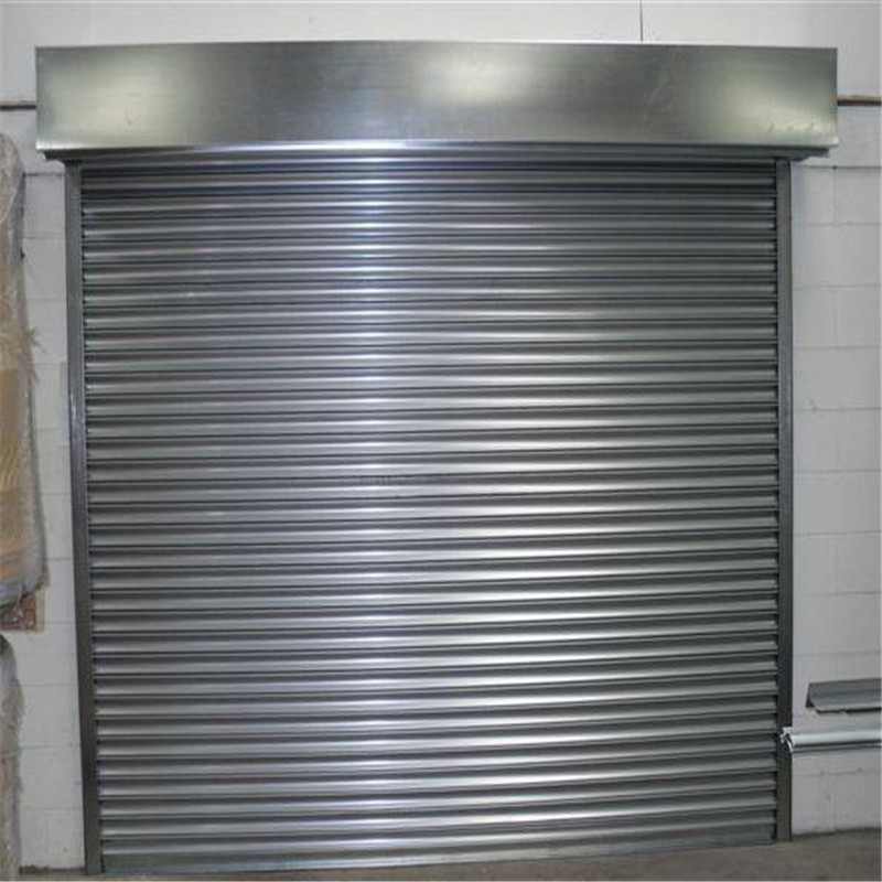 3W*2.2H MeterDurable Anti-Oxidation 0.5mm Profile Thickness Stainless Steel 201 Rolling Shutter Door With Motor