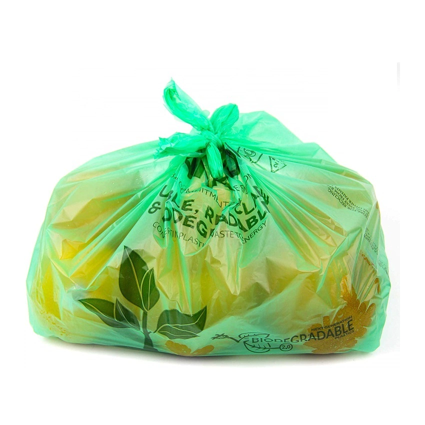 Custom Printing BPI EN 13432 100% Biodegradable Vest bag compostable T Shirt bag Eco Friendly Shopping Bag