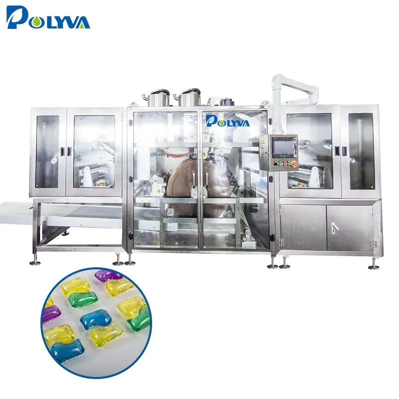 Energy saving compact design high water soluble pouch solution provider laundry detergent pods packing machine