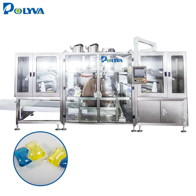 Polyva customized 5-30g laundry detergent pods packing machine water soluble washing capsules packing machine