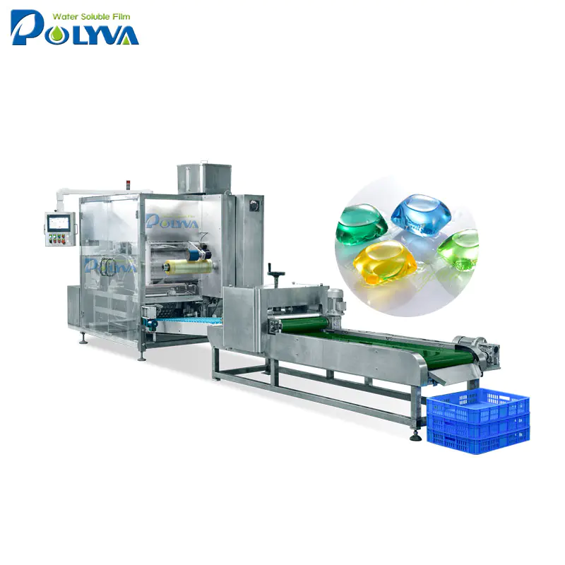 pva water soluble film packing machine for laundry detergent pods liquid and powder capsules