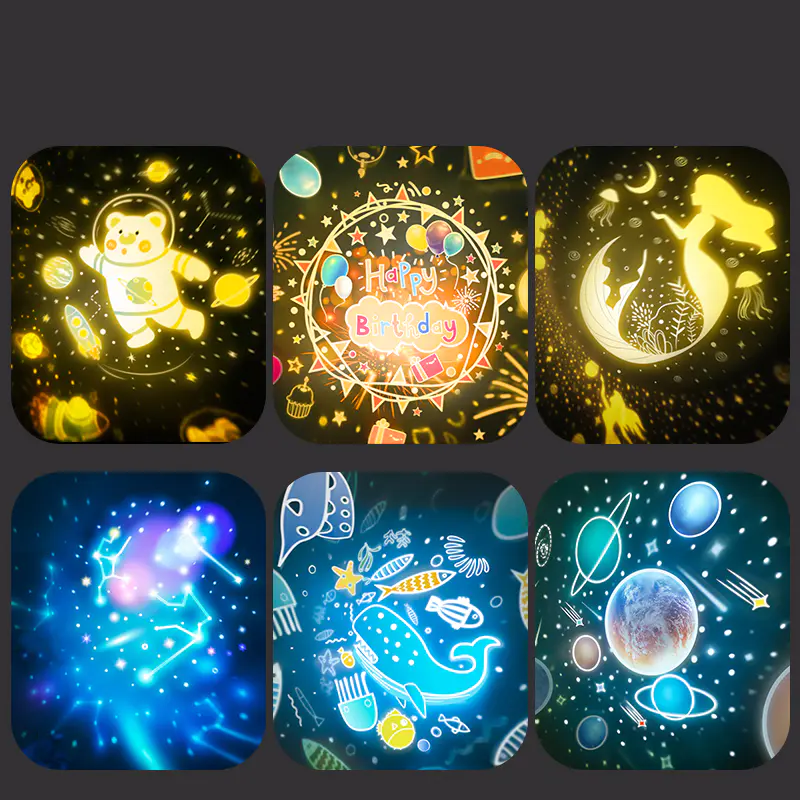 Starry Sky Light Projector Multi-color changing Night Light 360 Degree Rotating Bedroom for Kids/ Children gift