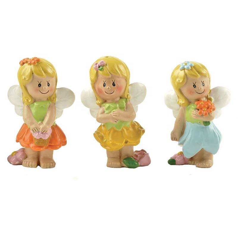 Polyresin miniature fairy figurines for garden decoration